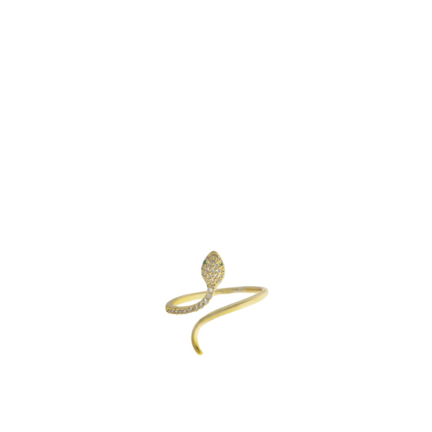adjustable pave snake ring