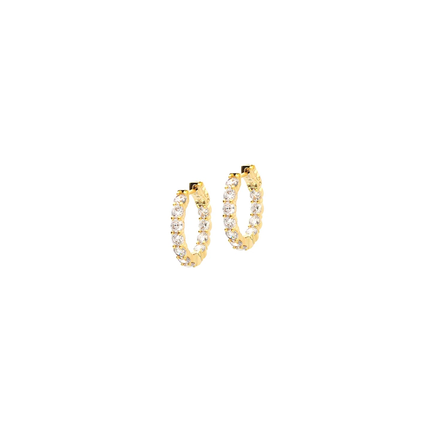 sterling CZ hoop
