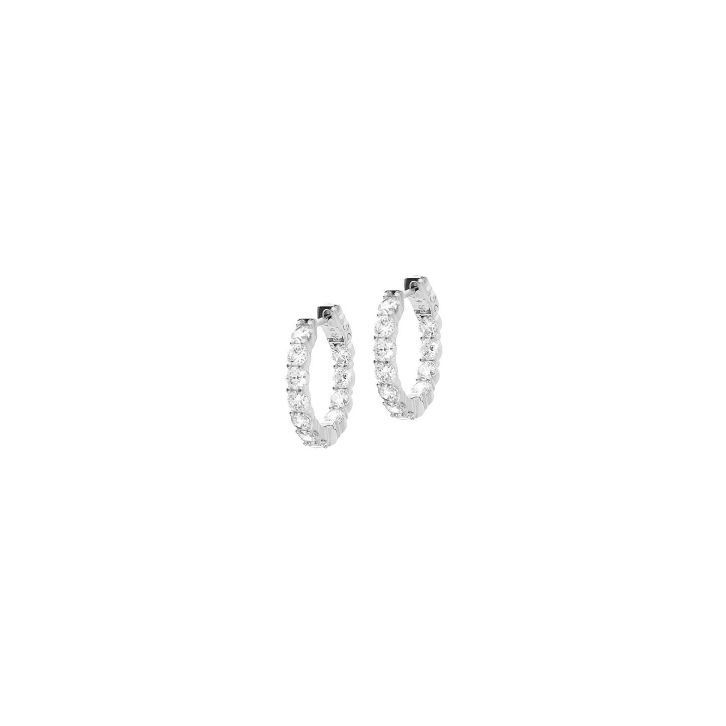 sterling CZ hoop