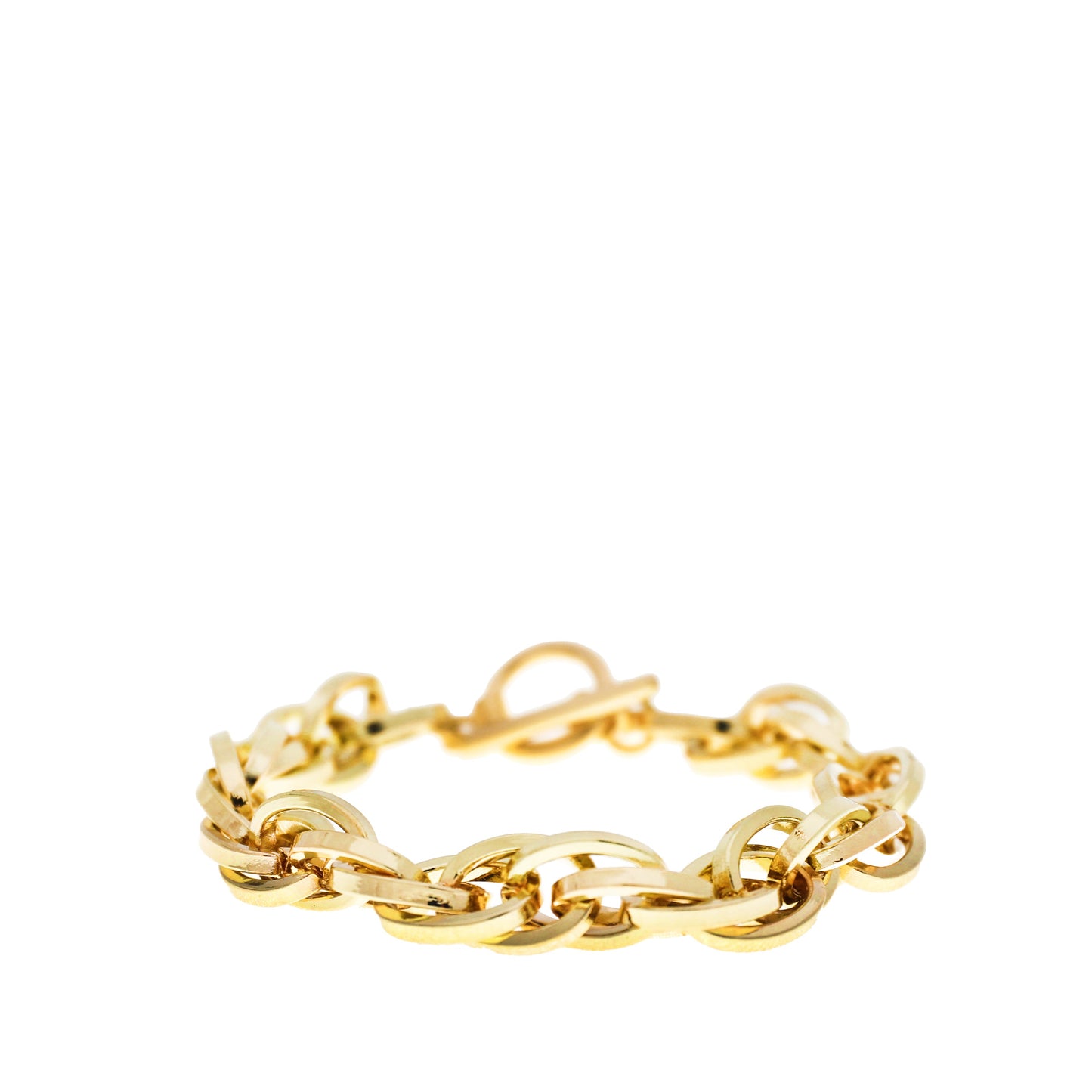 twisted oval link toggle bracelet