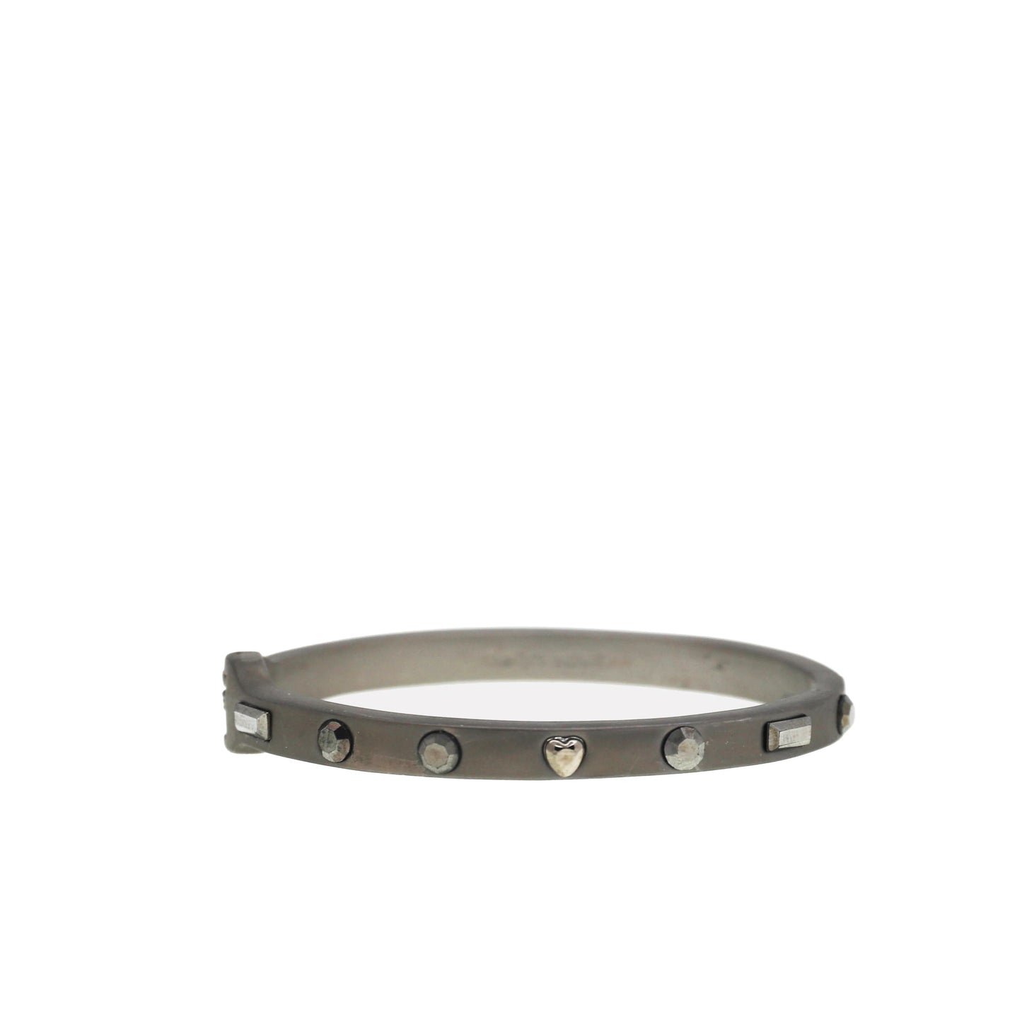 multi gemstone with heart shape bangle
