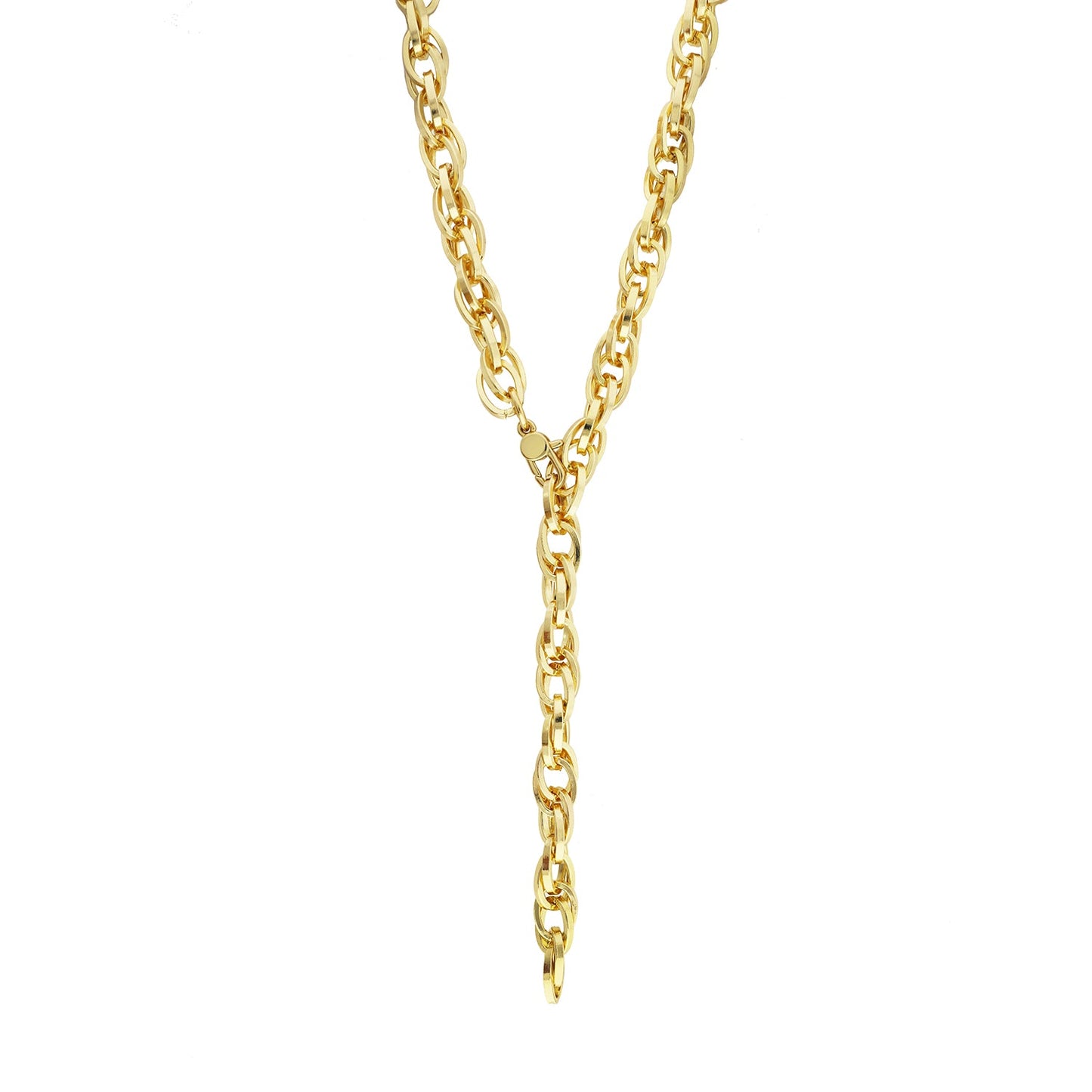 long twisted oval link necklace