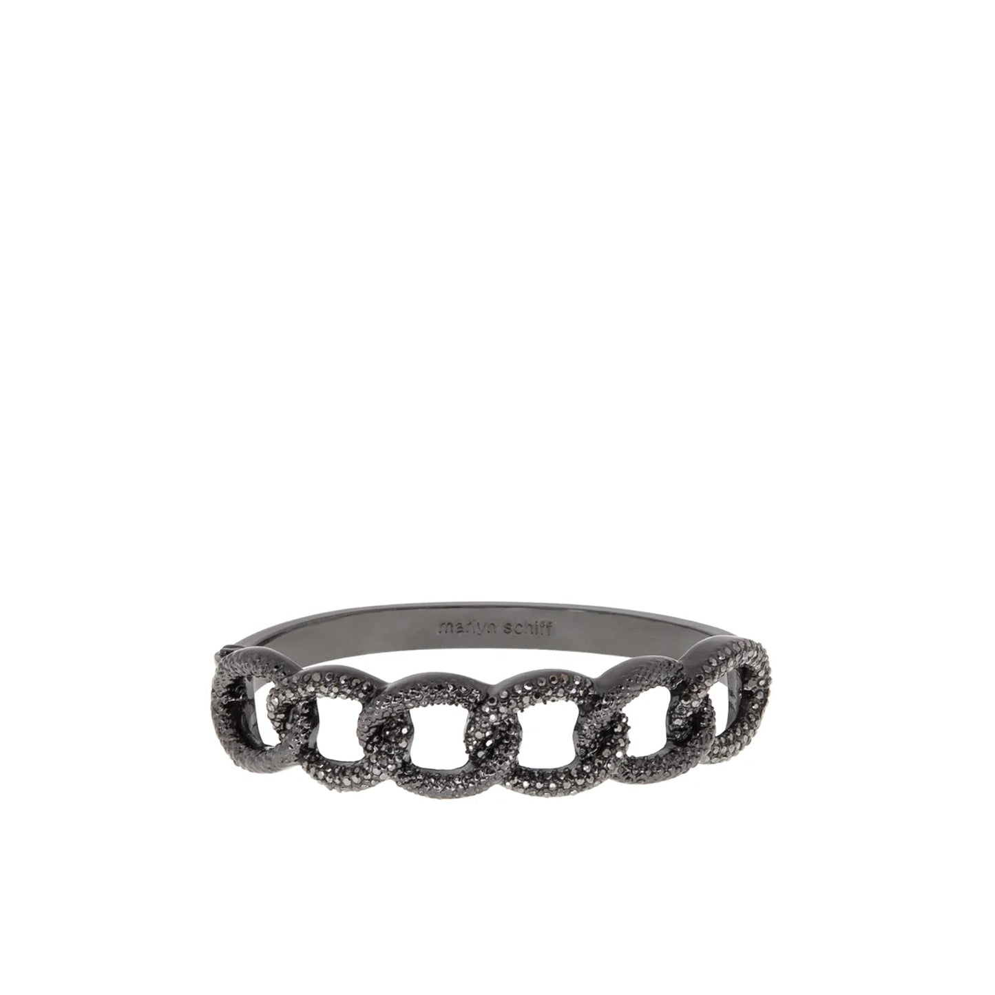 pave link statement hinge bangle