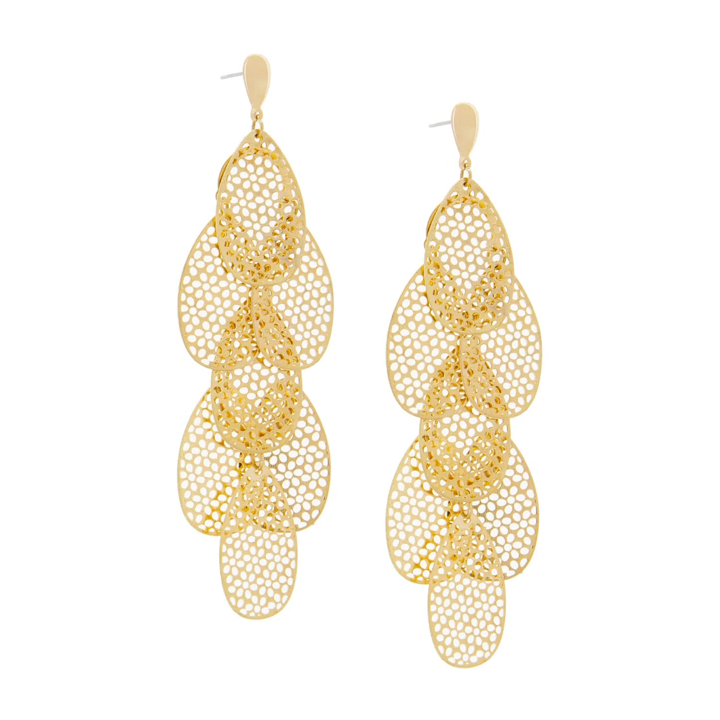 multi teardrop statement earring