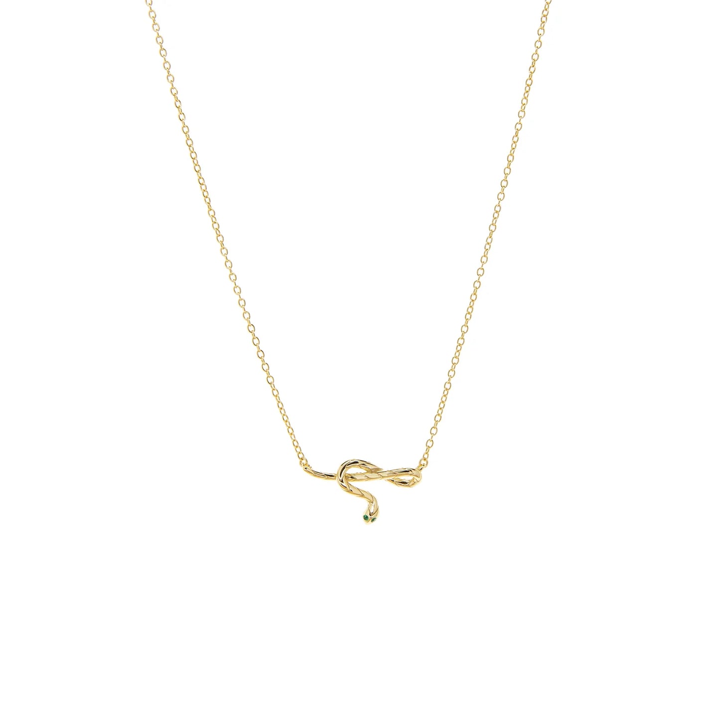 gold plated small snake pendant necklace
