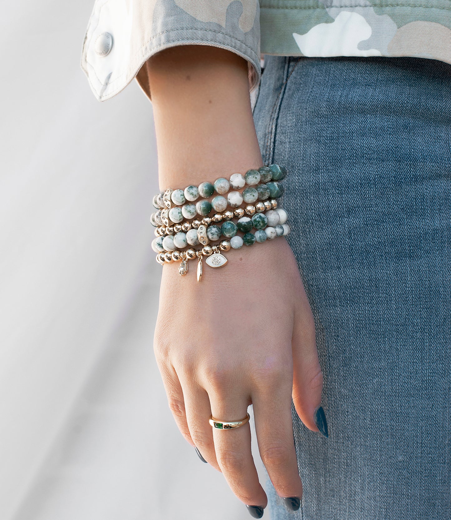Natural Stone Stretch Bracelet