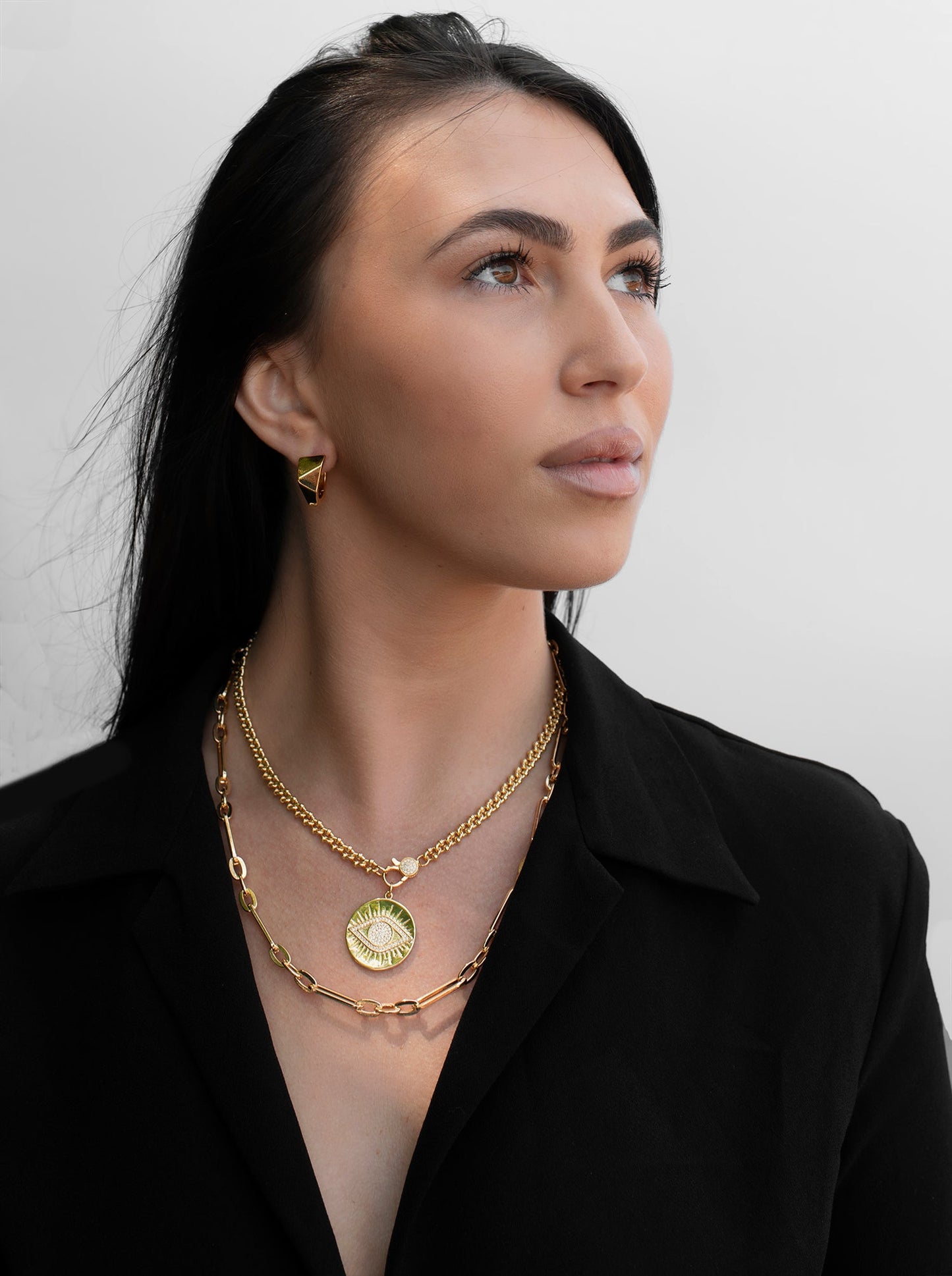 mixed link necklace