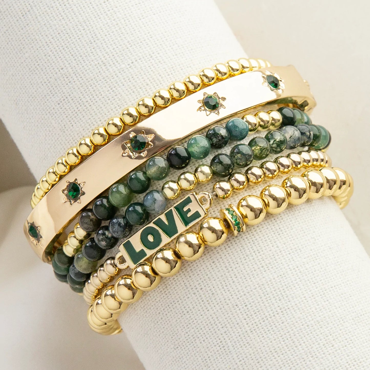 enamel LOVE bar bracelet