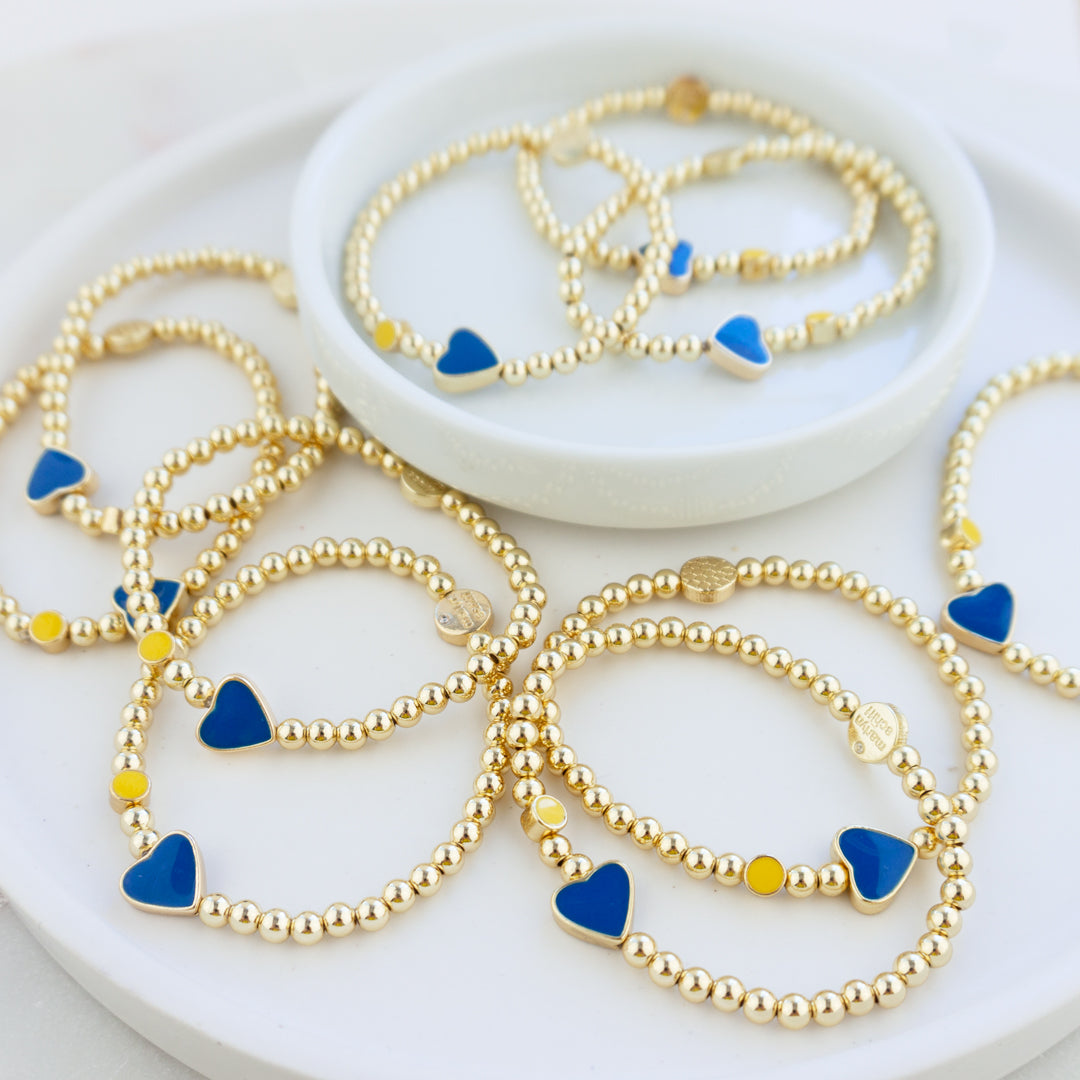 Stand With Ukraine Stretch Bracelet