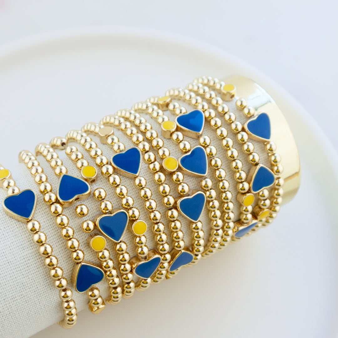 Stand With Ukraine Stretch Bracelet