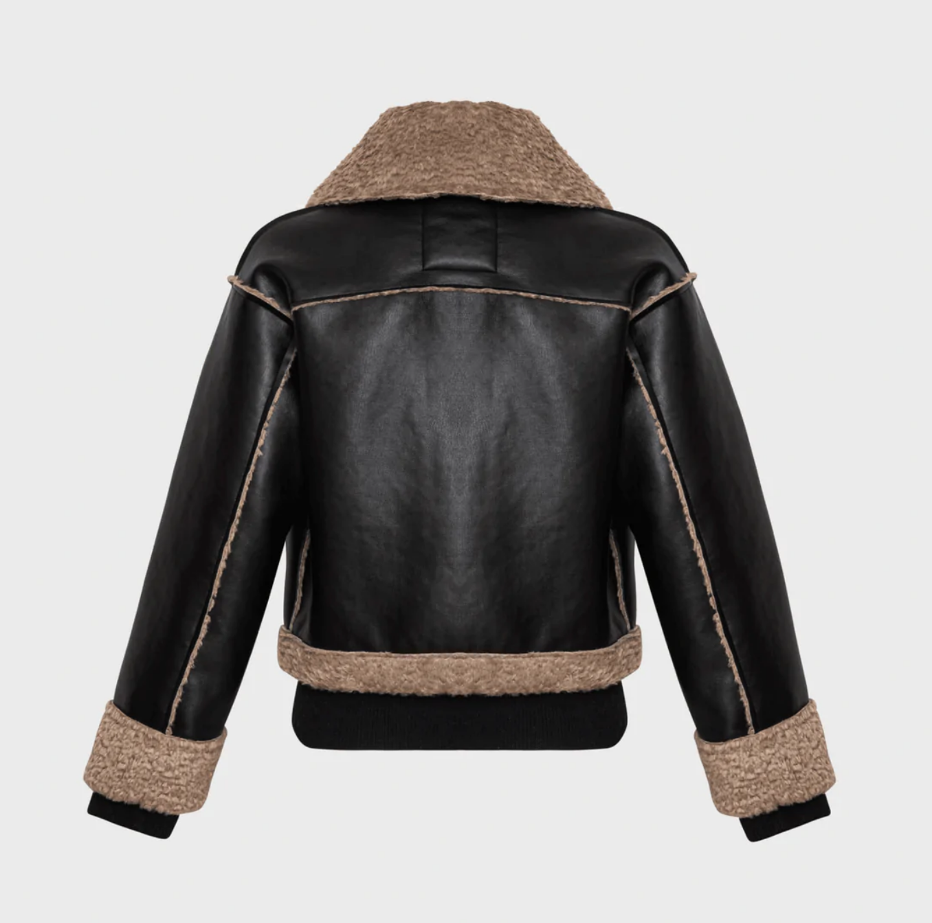 Faux Shearling Moto Jacket by Adroit Atelier