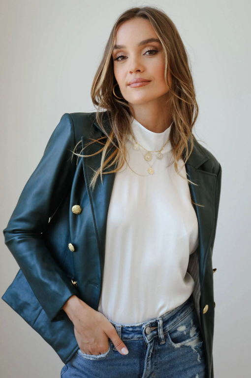 Nico Vegan Leather Blazer
