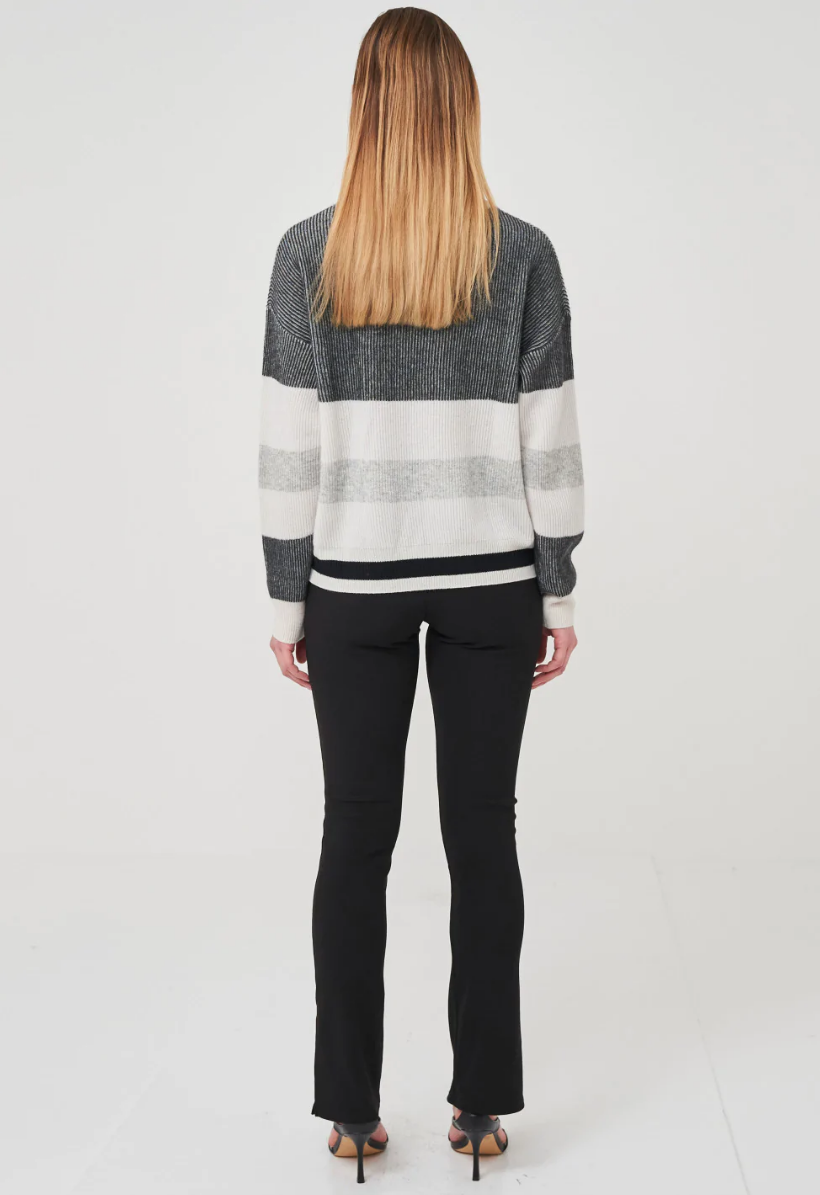 Plaited Rib Mock Sweater