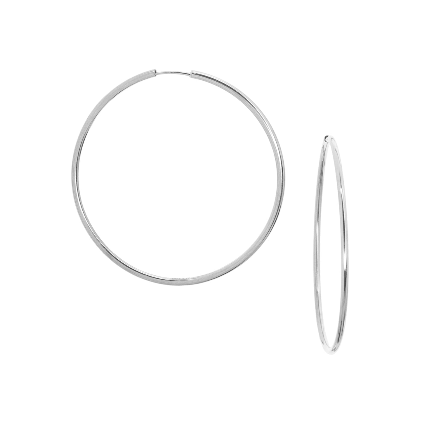 2 1/4" thin stainless steel hoop