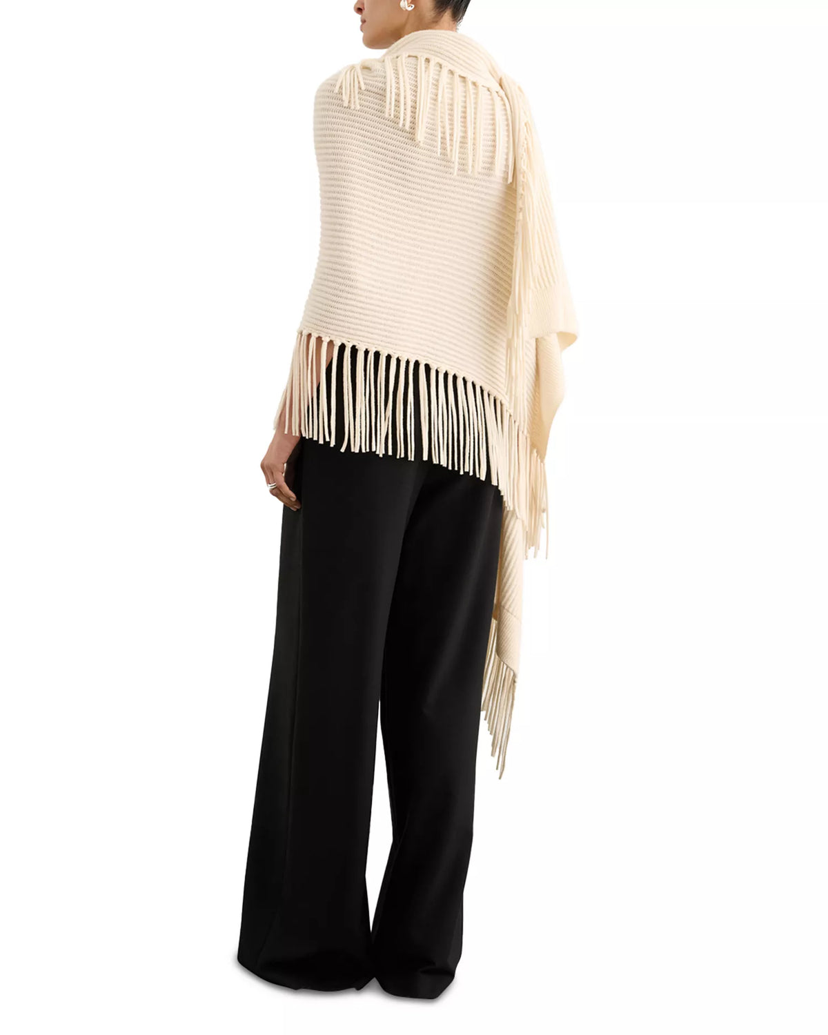 Toccin Anais Wool & Cashmere Fringe Wrap