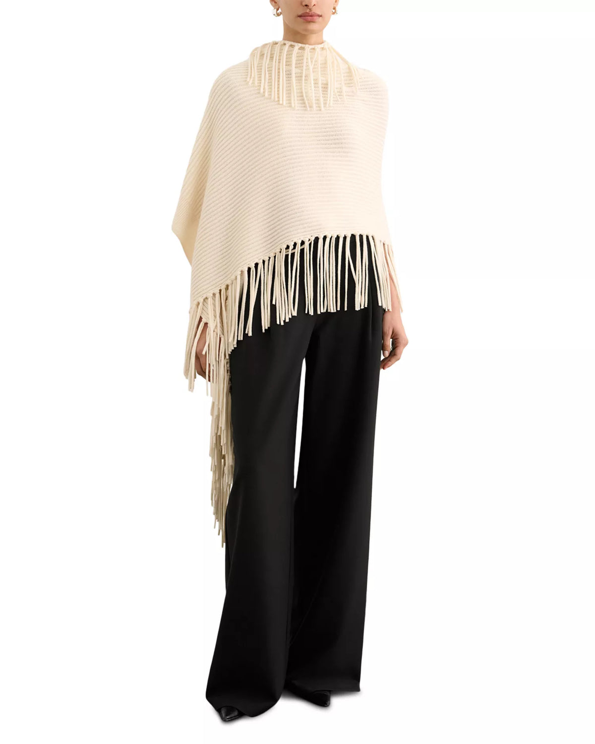 Toccin Anais Wool & Cashmere Fringe Wrap