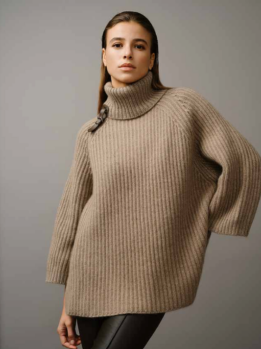 Interdee Beige Oversize Sweater