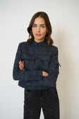 Central Park West Eden Plaid Military Jacket