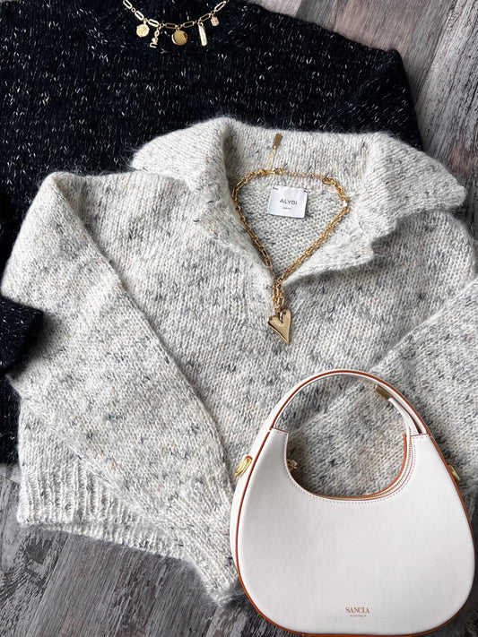 Alysi Maglia Tricolor Polo Sweater