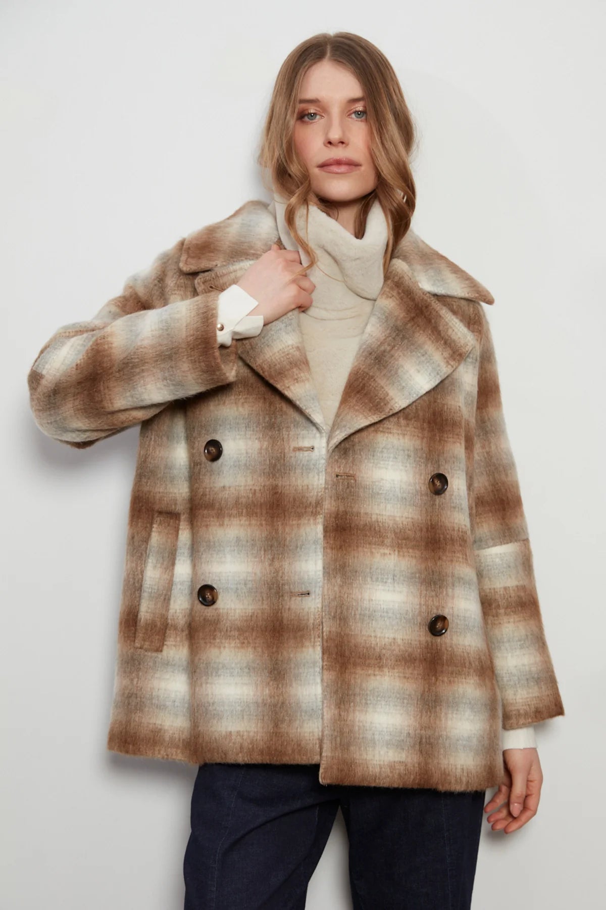Adroit Jordan Double Breasted Raglan Coat