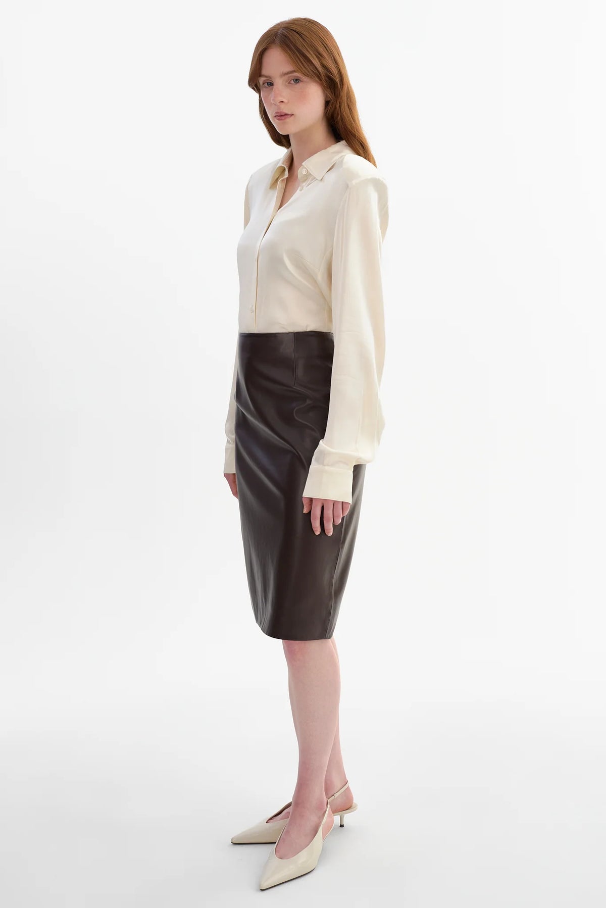 La Marque Luciana Faux Leather Skirt