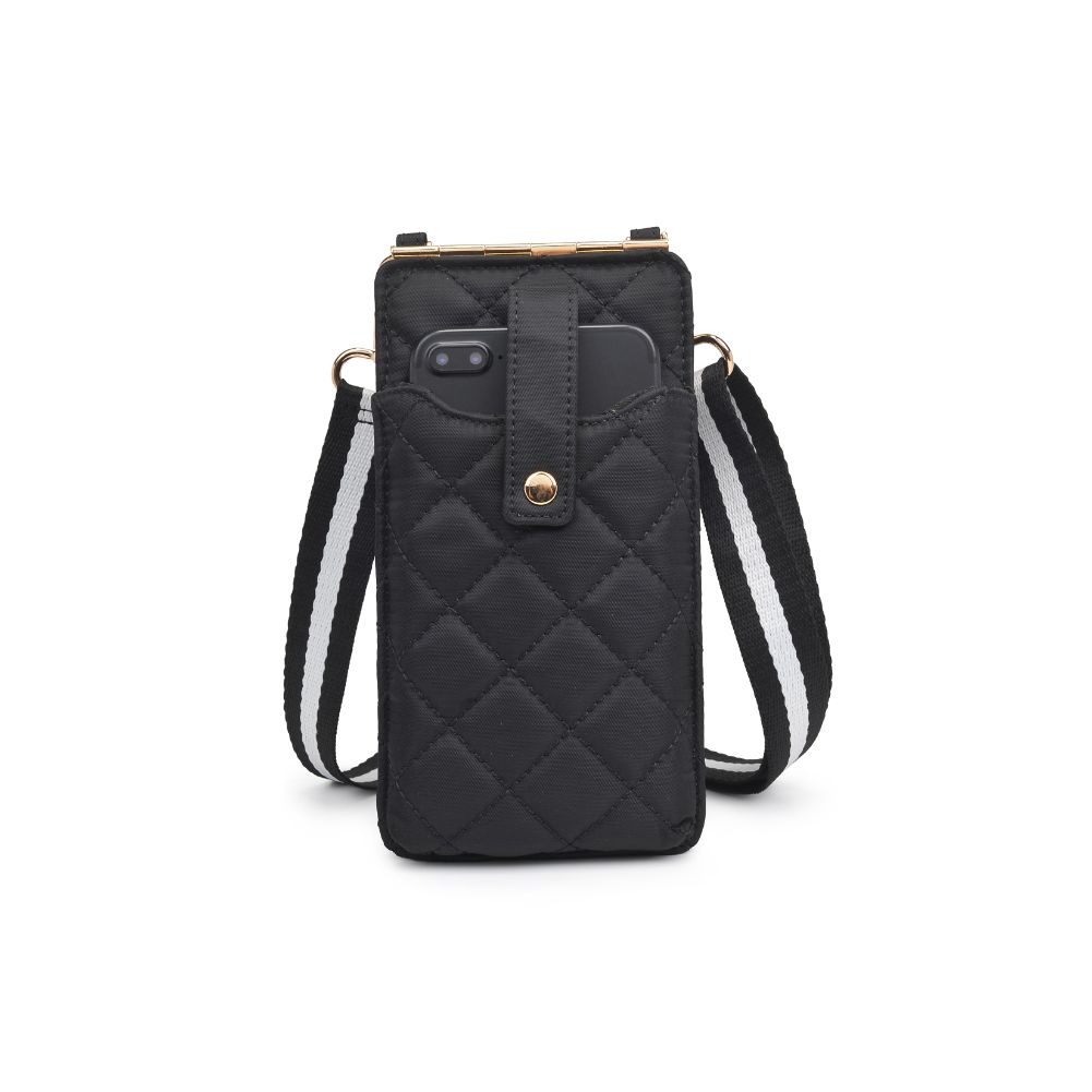 Small Crossbody Cell Phone Purse for Women Quilted Purse Black