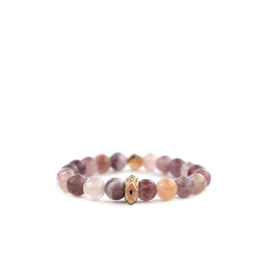coco jasper pave rondelle natural stone bracelet