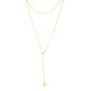 Crystal Lariat in Gold