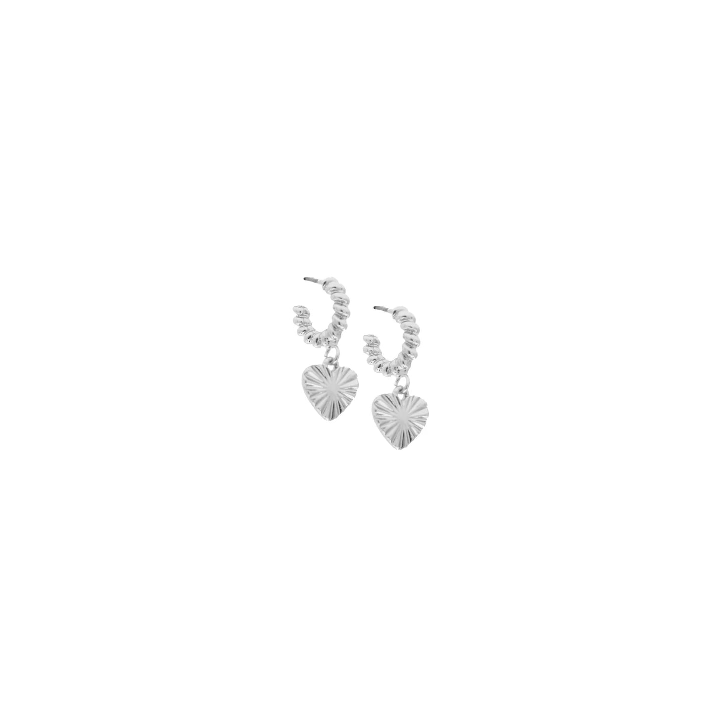 heart charm earring