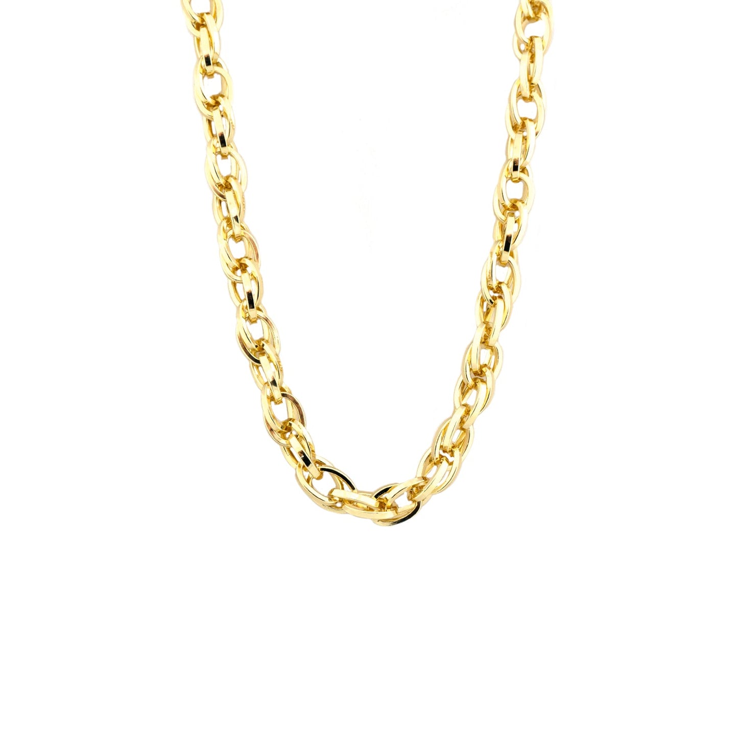 short twisted oval link necklace