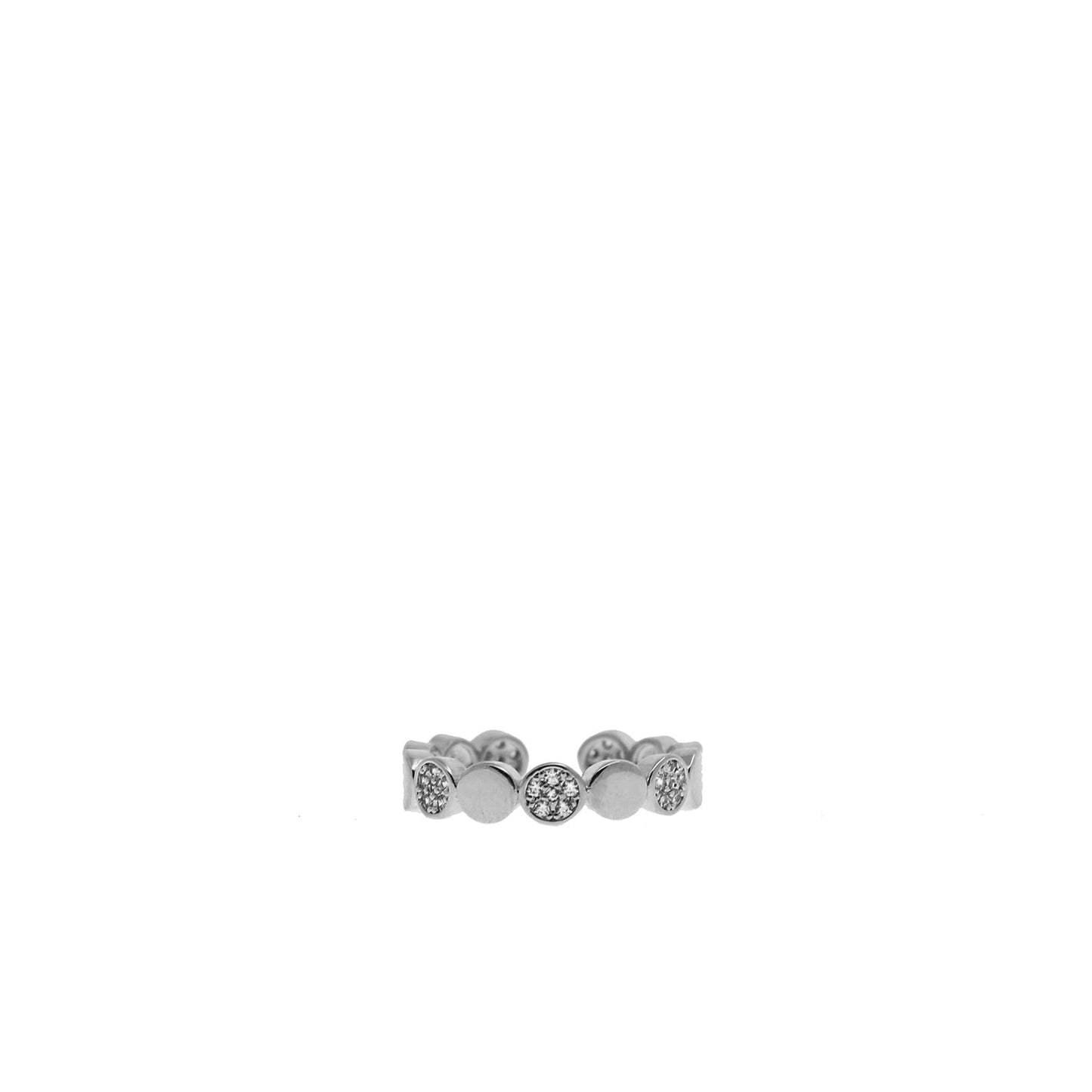 adjustable pave circle ring