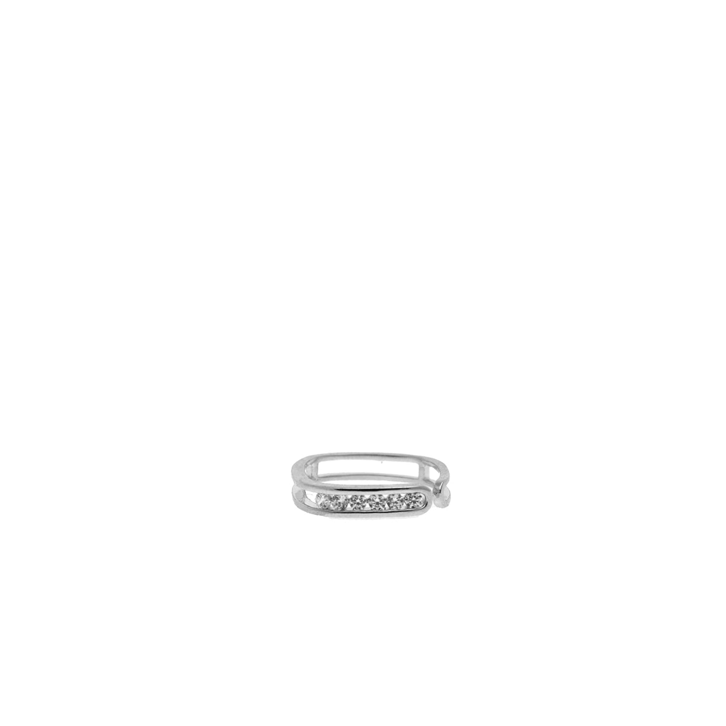 adjustable pave open bar ring