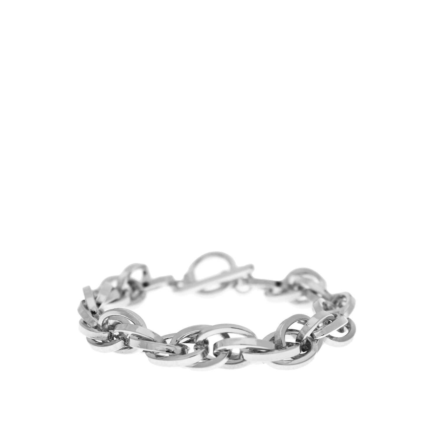 twisted oval link toggle bracelet