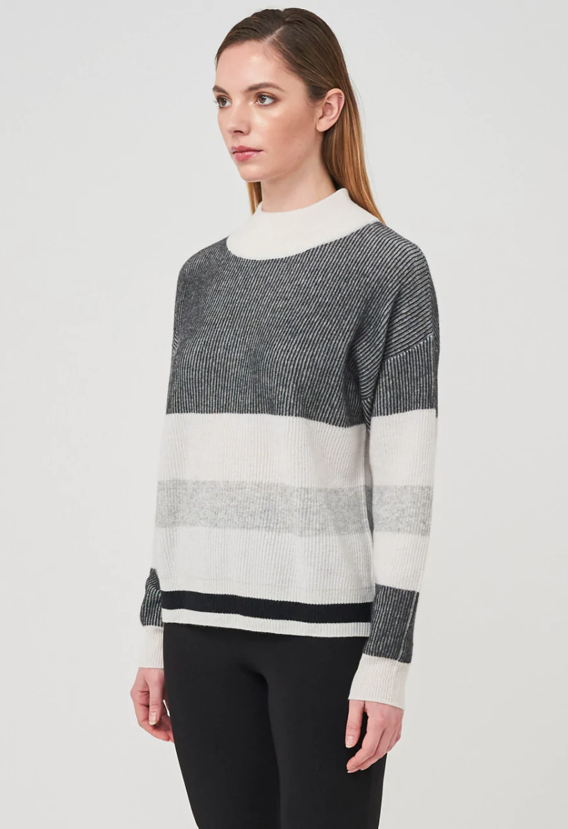Plaited Rib Mock Sweater