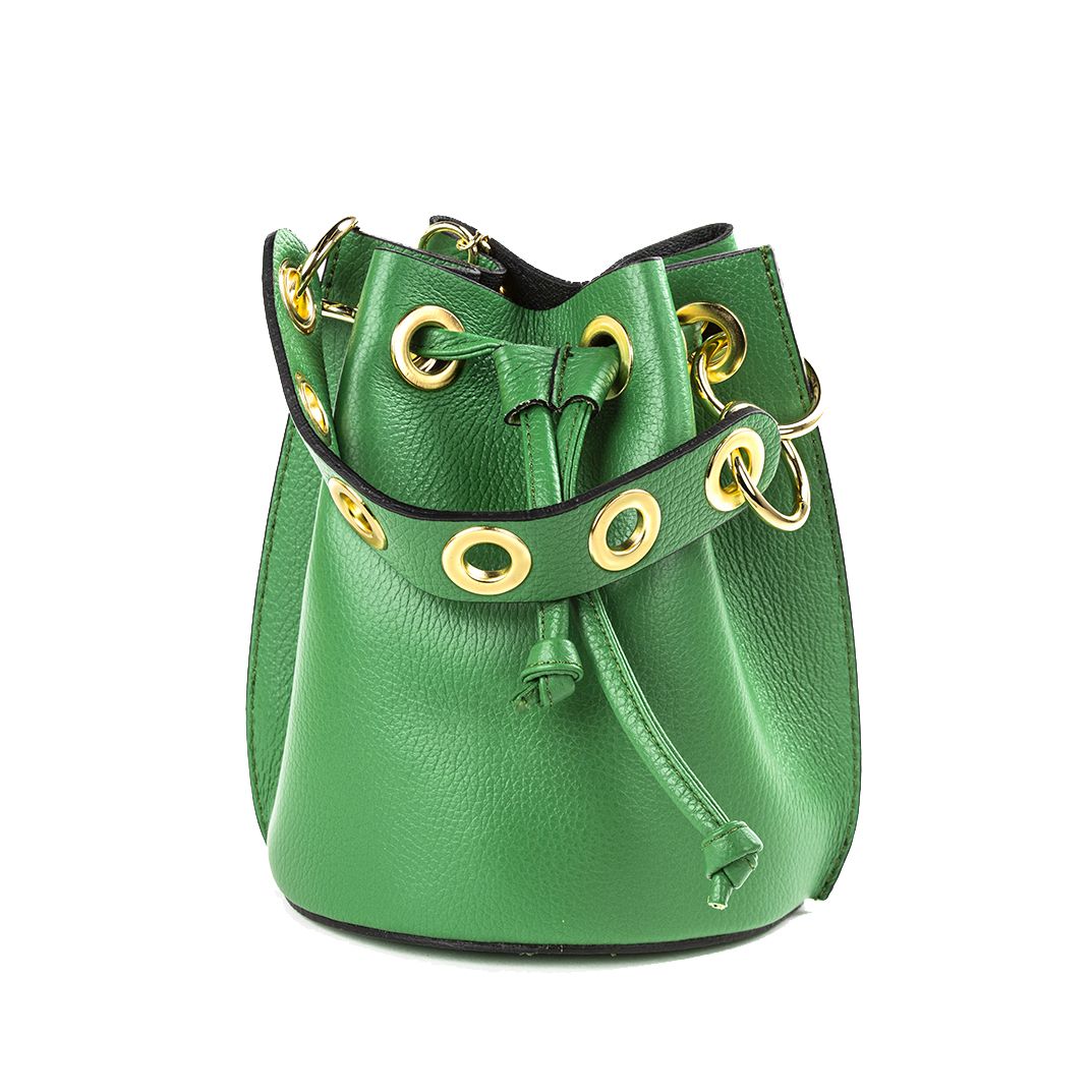 Drawn to You Leather Bucket Bag